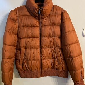 Tahari Tan Brown Puffer Jacket